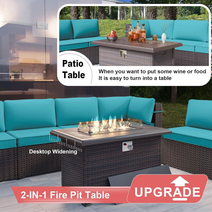 Cozy fire pit table