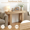 63" Farmhouse Console Table with Bottom Storage