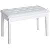 Tufted Storage Bench with Faux Leather Seat