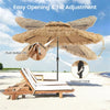 9 ft Portable Beach Umbrella with Solar LED Lights