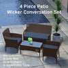 Outdoor Patio Sofa Set Navy Cushions Weather proofing