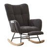 Teddy Fleece Wingback Glider & Ottoman Set, Grey