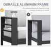 Aluminum 5-Piece Patio Set with 55,000 BTU Fire Pit Table