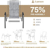 Outdoor Patio Dining Set with Metal Table and Chairs