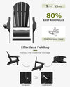 Folding Weather Resistant Adirondack Chairs for Outdoor Relaxation