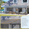 8x8 Waterproof Wall-Mounted Lean-To Gazebo for Patios