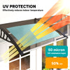 Polycarbonate Door Canopy 40" × 80", Brown