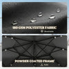 9.7 ft Solar LED Patio Umbrella (Base Not Included)