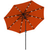 Solar LED Patio Umbrella — 2.7m, 24 LEDs, Orange