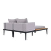 Modern Metal Daybed with Wood Accents