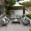 Aluminum 7-Seat Outdoor Conversation Set, Grey