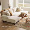 112-Inch U-Shaped Sleeper Sectional with Double Chaise