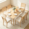 Cane Back Rattan Dining Chairs, Set of 2 — Beige