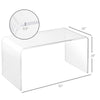Waterfall Acrylic Coffee Table, Clear