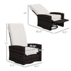Wicker Swivel Recliner — 360° Rotating