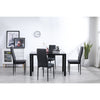 Elegant High-Back Dining Chairs, White & Black — Set of 4