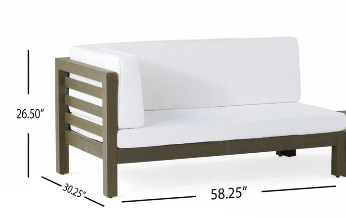 Matched loveseat and table