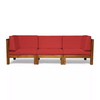 Brava X-Back 3-Seater Outdoor Sectional Sofa Set, Red