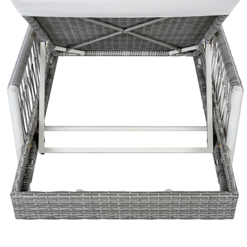 All-Weather Wicker Chaise Lounge, Grey (Set of 2)