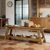 Wood-Tone Entryway Bench with Shoe Storage