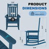 HDPE Outdoor Rocking Chair, Set of 2 — Dark Blue