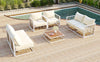 Modern Metal Patio Sectional — 7 Piece