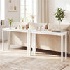 48" Solid Wood Console Table, Narrow Entryway Table - White