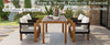 Luxury Acacia Wood Outdoor Dining Set for 4 with Rope Woven Chairs &
