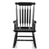 LuxePorch Black Poplar Windsor Wood Rocking Chair