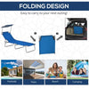 Folding Reclining Lounge Chair with Adjustable Awning