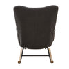 Teddy Fleece Wingback Glider & Ottoman Set, Grey
