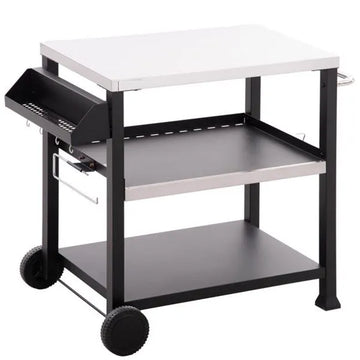 Stainless Steel Outdoor Bar Cart & Grill Prep Table