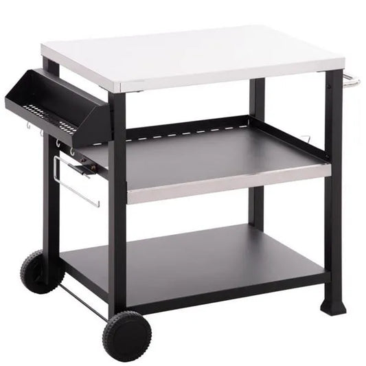 Stainless Steel Outdoor Bar Cart & Grill Prep Table