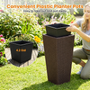 Set Of 2 Rattan Planters With Removable Inner Pots
