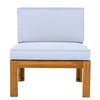 5-Piece Outdoor Sectional Sofa Set Solid Acacia Wood Beige with