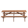 Coastal Solid Wood Picnic Table — Seats 8