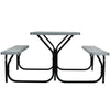 Gray HDPE Picnic Table & Bench Set
