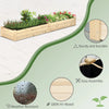 Solid Wood Raised Garden Bed with Two Planter Boxes, 96"