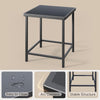 Outdoor Rocking Bistro Set With Cushions And Glass Table