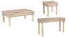 51" White Distressed Solid Wood Coffee Table