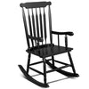LuxePorch Black Poplar Windsor Wood Rocking Chair
