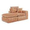 Modern Boucle L-Shaped Sectional Sofa with Two Moveable Ottomans,