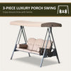Three-Seat Outdoor Patio Swing with Canopy