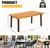Dining Table For 6 Acacia Wood Indoor Outdoor Iron Legs