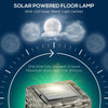 Solar Rattan Floor Lamp