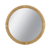 Round Woven Rattan Accent Wall Mirror, Brown, 31.9 in
