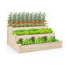 Three-Tier Elevated Fir Wood Raised Garden Bed