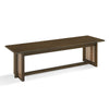 Walnut Rubberwood Dining Set – Table + 2 Benches