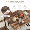 Counter Height Industrial Dining Table Set, 36x36 with 4 Bar Stools