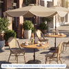 10 Ft Solar Powered Patio Umbrella with 24 LED Lights